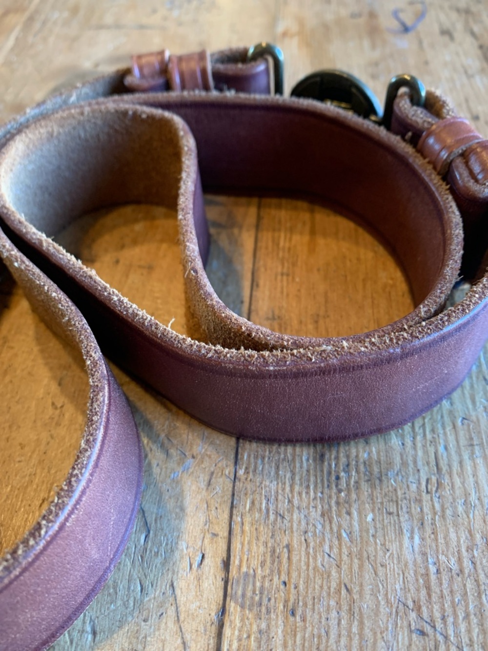 Topshop Brown Leather Belt with Brass Hardware - Picture 15 of 16